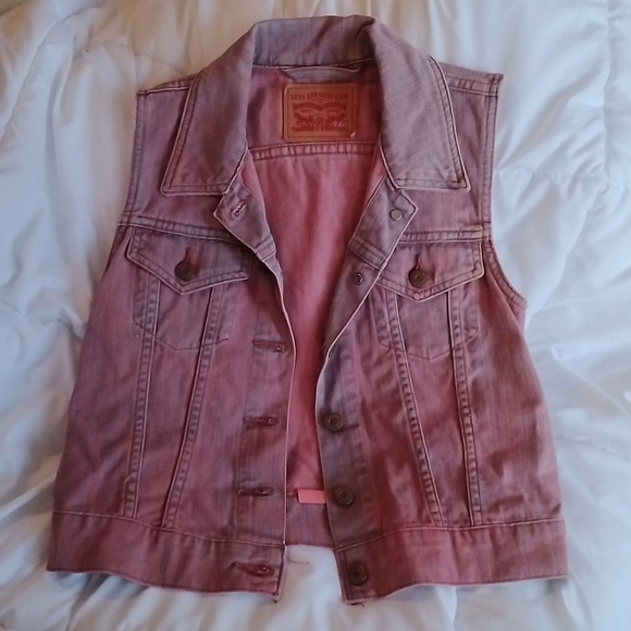 Levi's Pink Denim Vest - Small - Picture 2 of 4